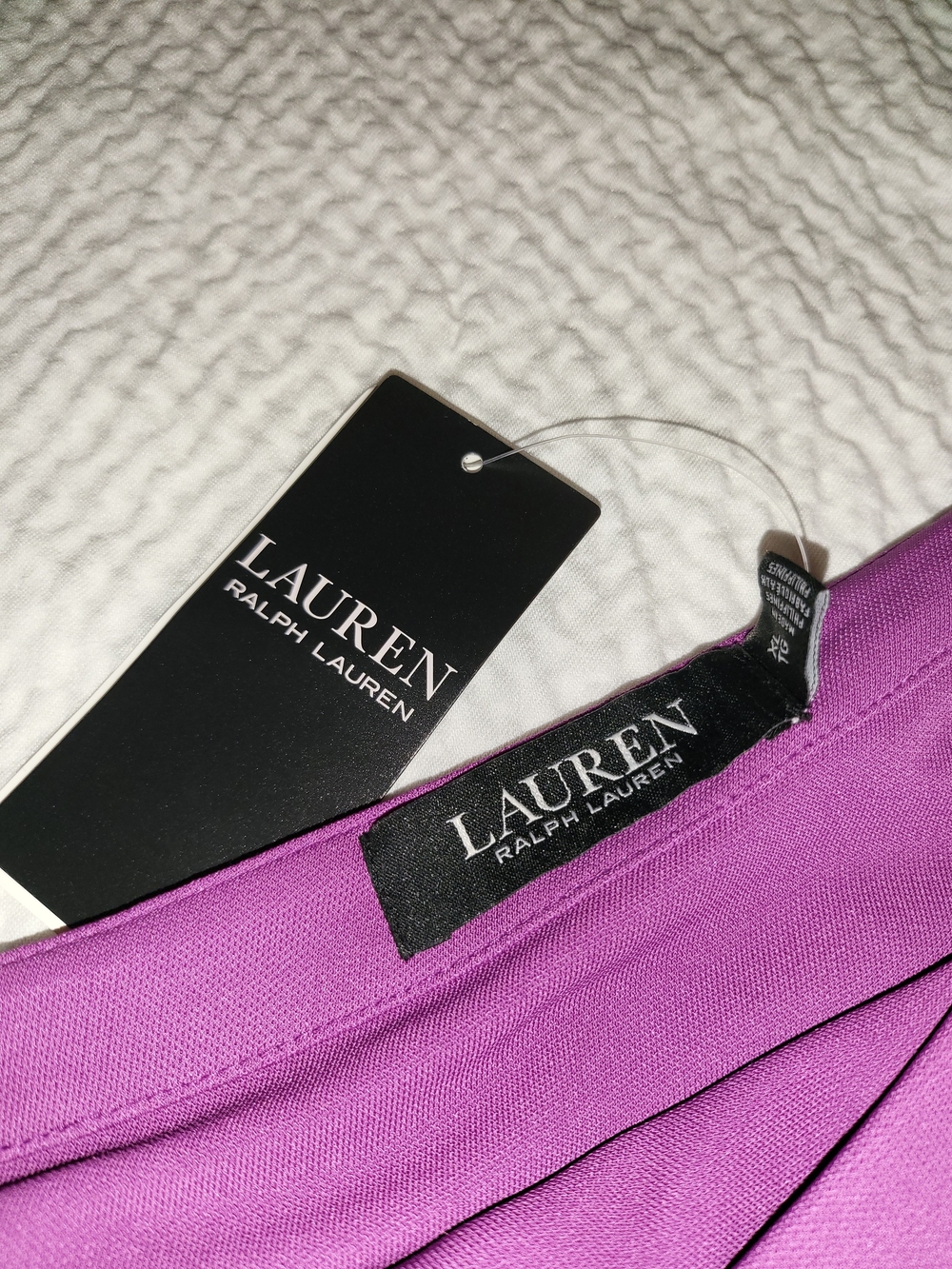 Ralph Lauren One-Shoulder Ruffle Top in Pretty Violet - Picture 3 of 5